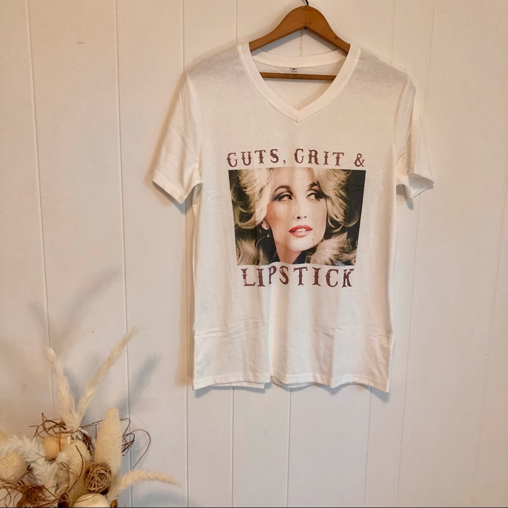 Dolly Parton Guts Grit & Lipstick Graphic Tee